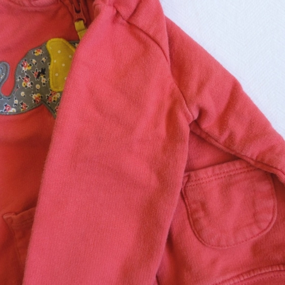 carter's floral elephant zip-up hoodie sweatshirt 18 months baby girl - Picture 7 of 8